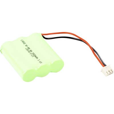 Zeleni Ni-MH akumulator s kabelima i utikačem, tekst na akumulatoru glasi 'Ni-MH 3.6V 1800mAh'.
