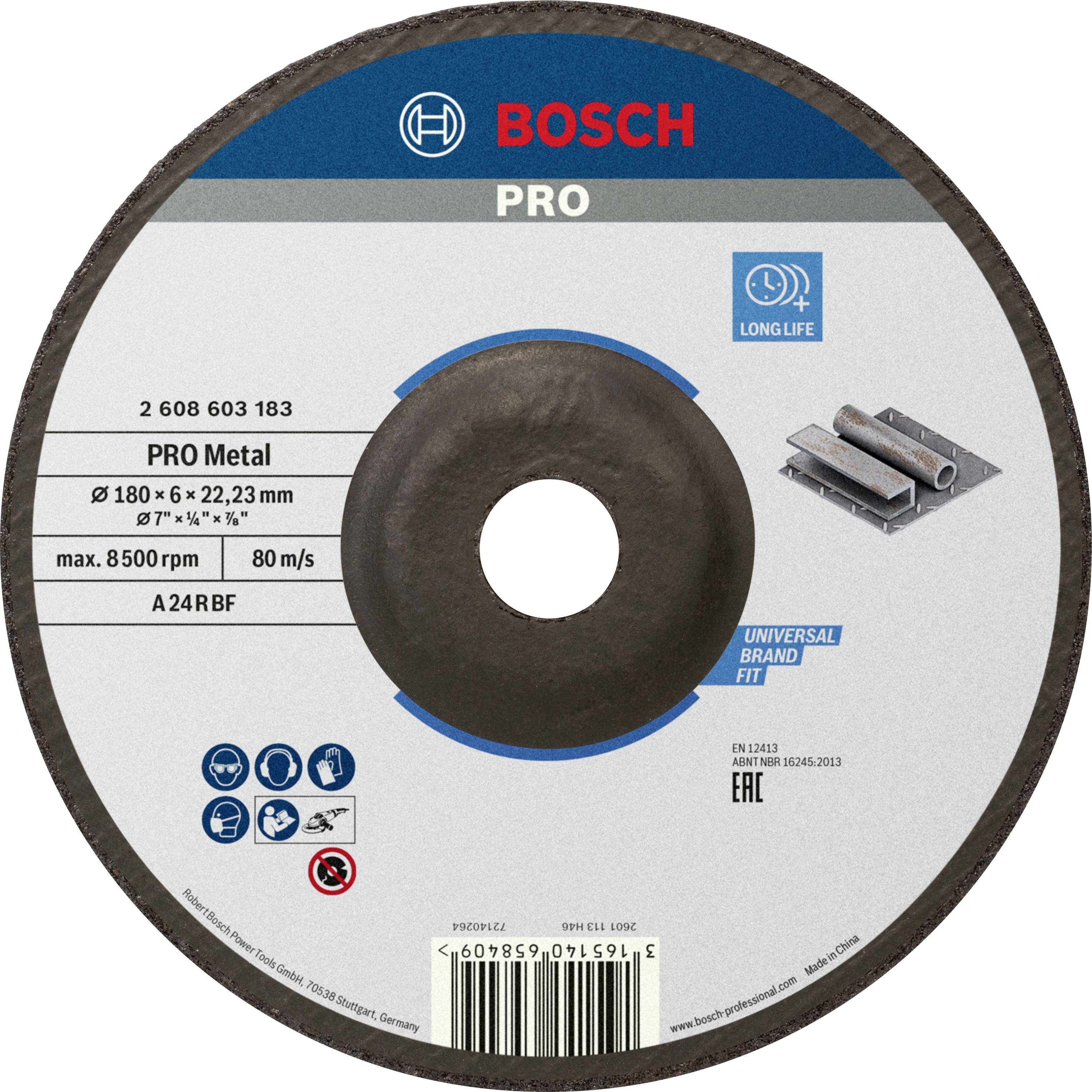 Bosch Accessories Bosch Power Tools 2608603183 Afbraamschijf gebogen 180 mm 1 stuk(s) Staal
