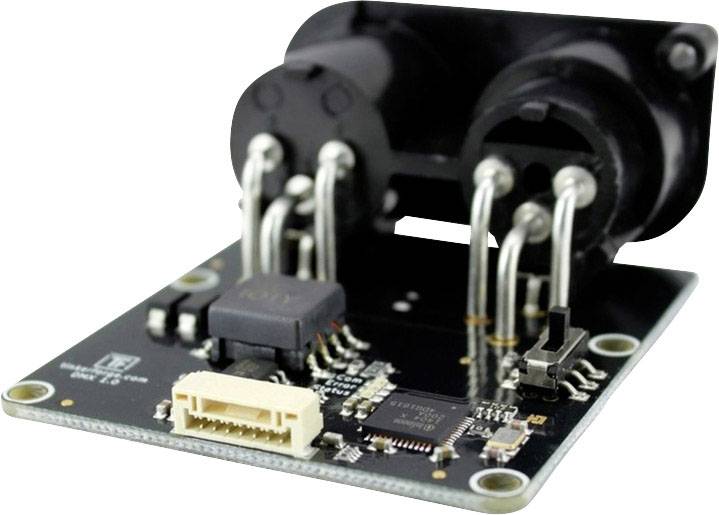 Elektronički sklop na tisknoj pločici s više komponenata i priključaka, vjerojatno dio tehničkog uređaja.