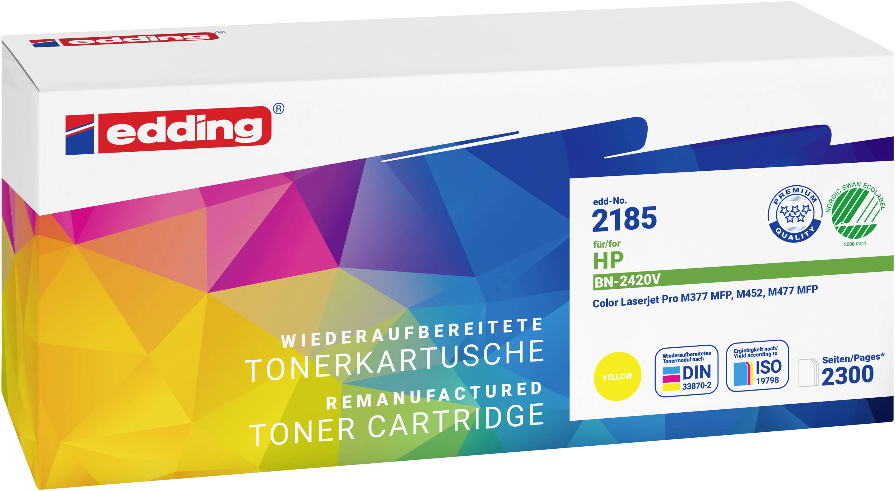 Edding EDD-2185 toner zamijenjen HP 410A (CF412A) žut kompatibilan toner uložak-0
