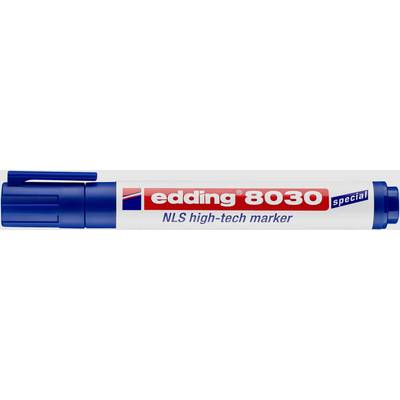 Plavi Edding 8030 specijalni marker s natpisom 'NLS high-tech marker'.