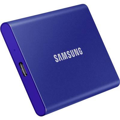 Vanjski plavi Samsung vanjski disk, kompaktan i prenosiv.