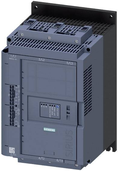 Plavi Siemens SIRIUS ormar za upravljanje koji služi kontroli električnih uređaja, prikazuje priključke i upravljačke elemente na prednjoj strani.