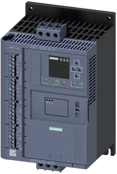 Industrijski kontrolni uređaj sa Siemens logotipom, prikazuje upravljačke elemente i digitalnog displeja. Koristi se u automatizaciji i upravljanju.