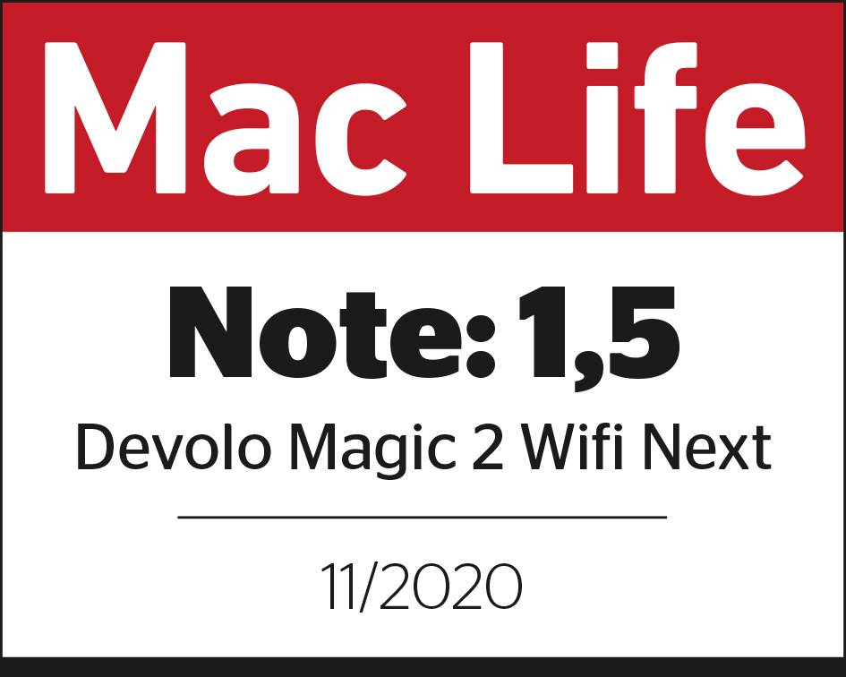 Ocjena Mac Life: 1,5 Devolo Magic 2 Wifi Next u studenom 2020. godine.