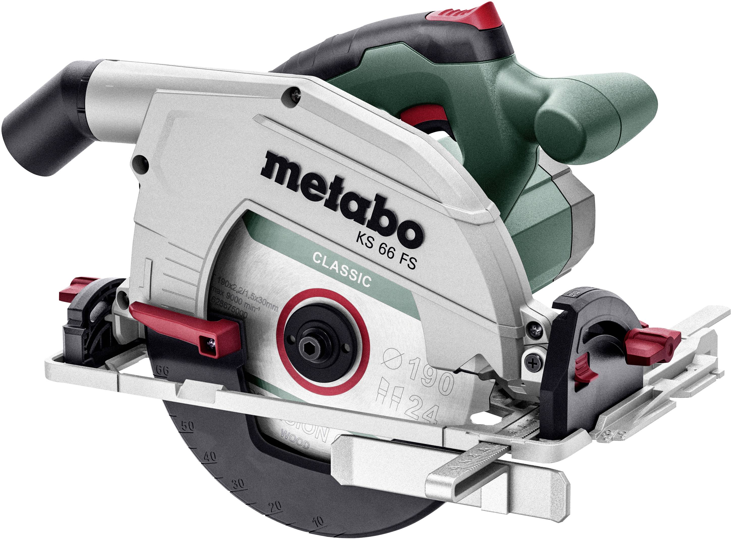 Metabo KS 66 FS Metaloc Cirkels&aring;g 190 mm inkl. v&auml;ska 1500 W