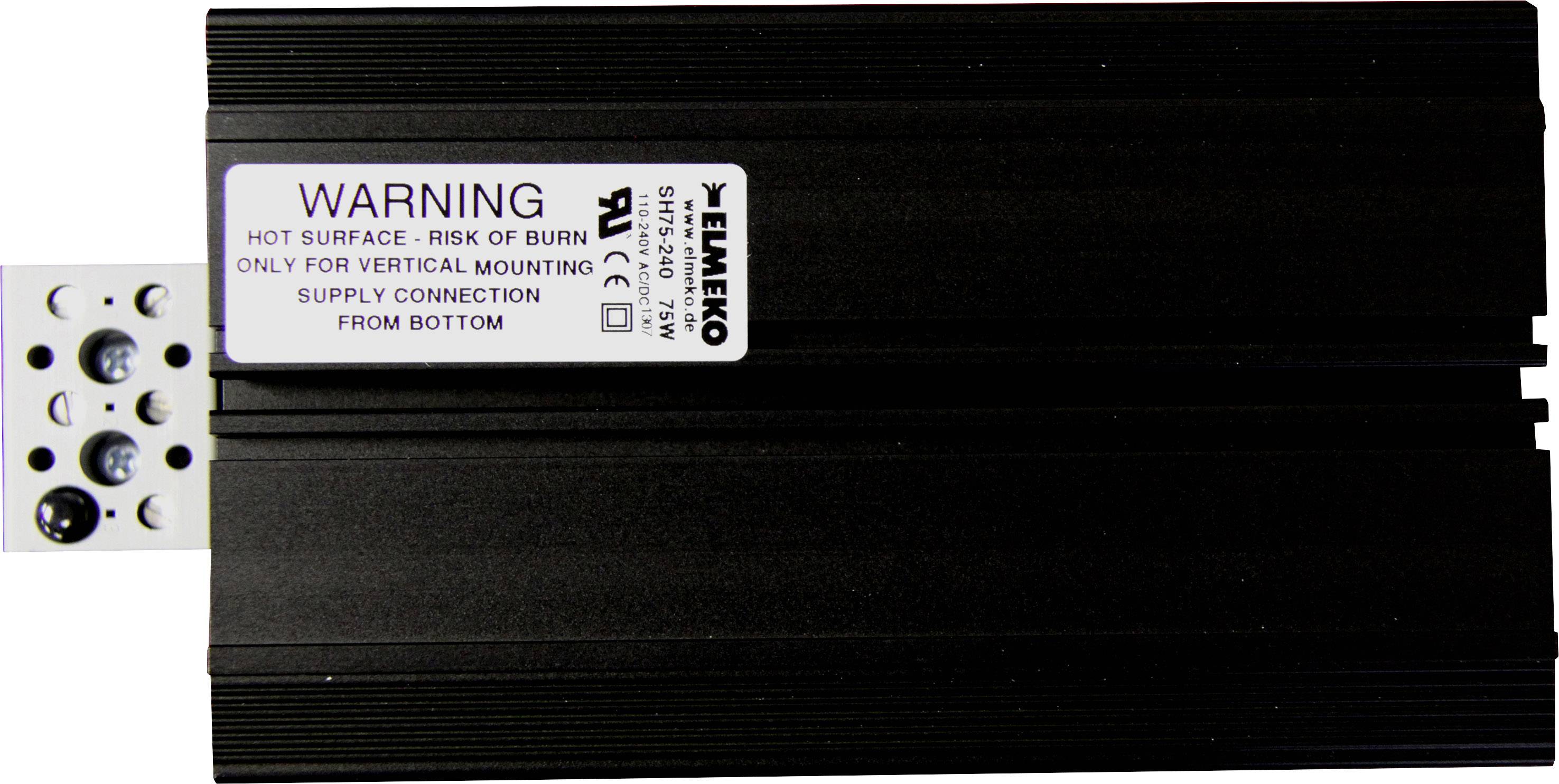 Elmeko SH 75 Schakelkastverwarming 110 - 240 V DC/AC 75 W (l x b x h) 155 x 80 x 83 mm Piece 1 stuk(s)