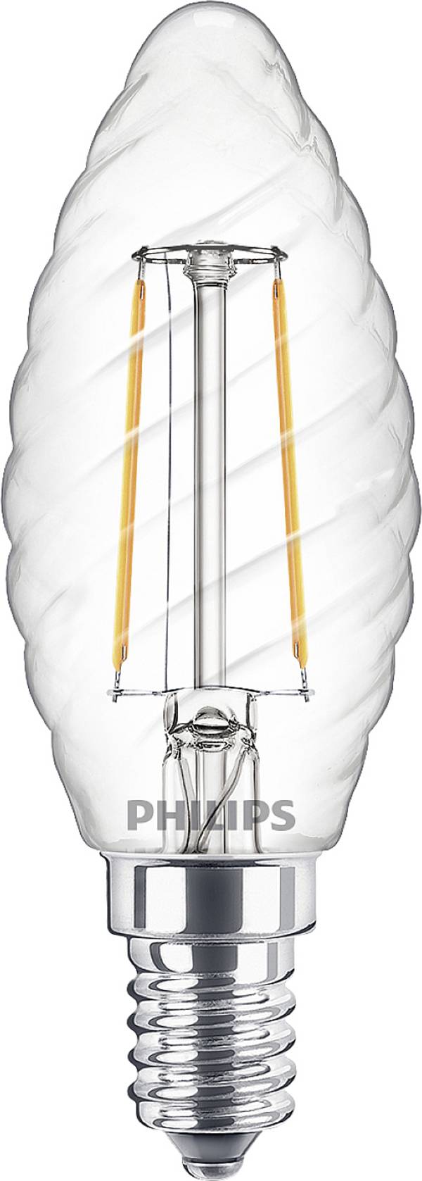 Philips LED 76235300 LED Energetska učinkovitost 2021 E (A - G) E14 oblik svijeće 2 W = 25 W toplo bijela (Ø x V) 3.5 cm x 9.7 cm filament 1 St.