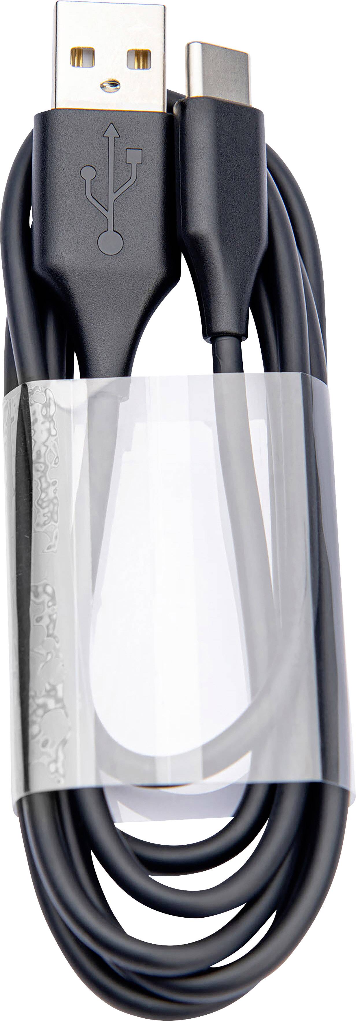 Jabra 14208-31 USB-laadkabel USB-A stekker, USB-C stekker 1.20 m Zwart Met USB