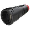 PCE 2510-src spojka sa zaštitnim kontaktom plastika, guma 230 V crna IP20