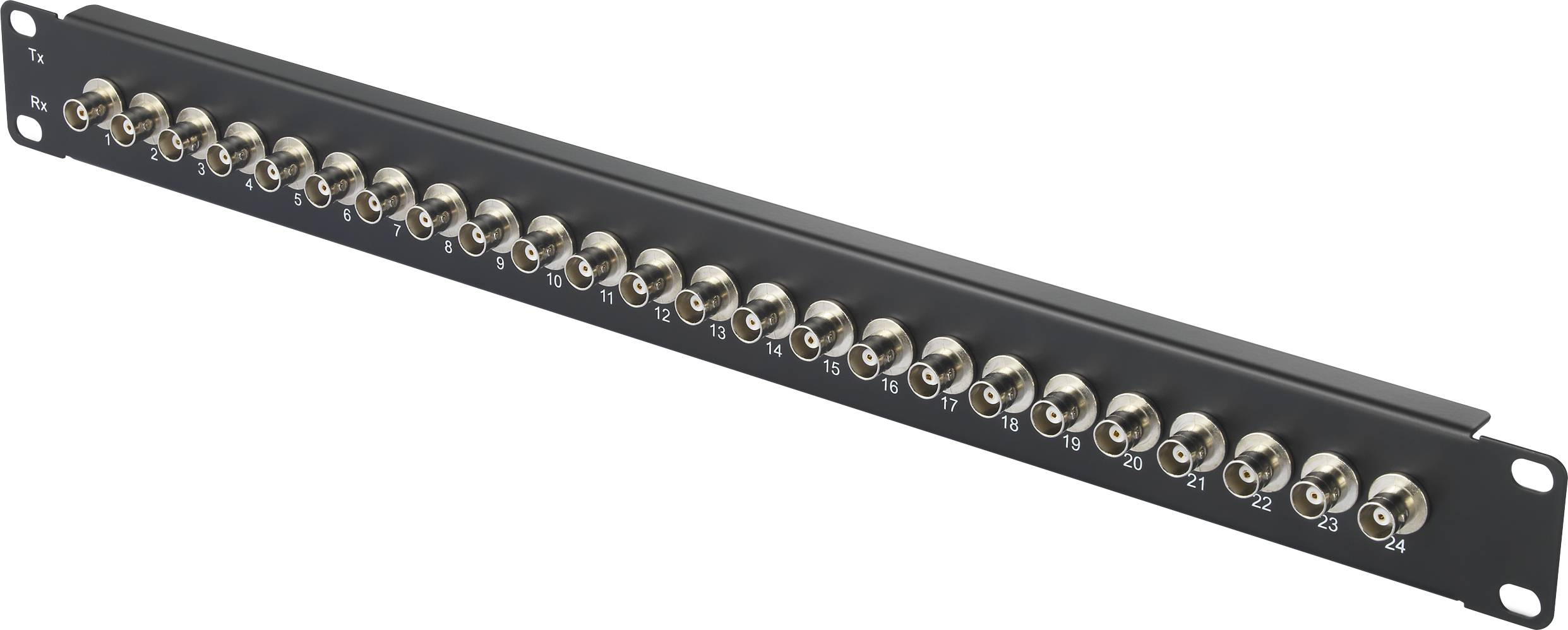 Patch panel s 24 BNC priključka u nizu. Služi za organizaciju i povezivanje video kabela u mreži.
