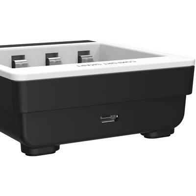 Crna i bijela elektronička punjača s tri metalna kontakta i USB priključkom sa strane.