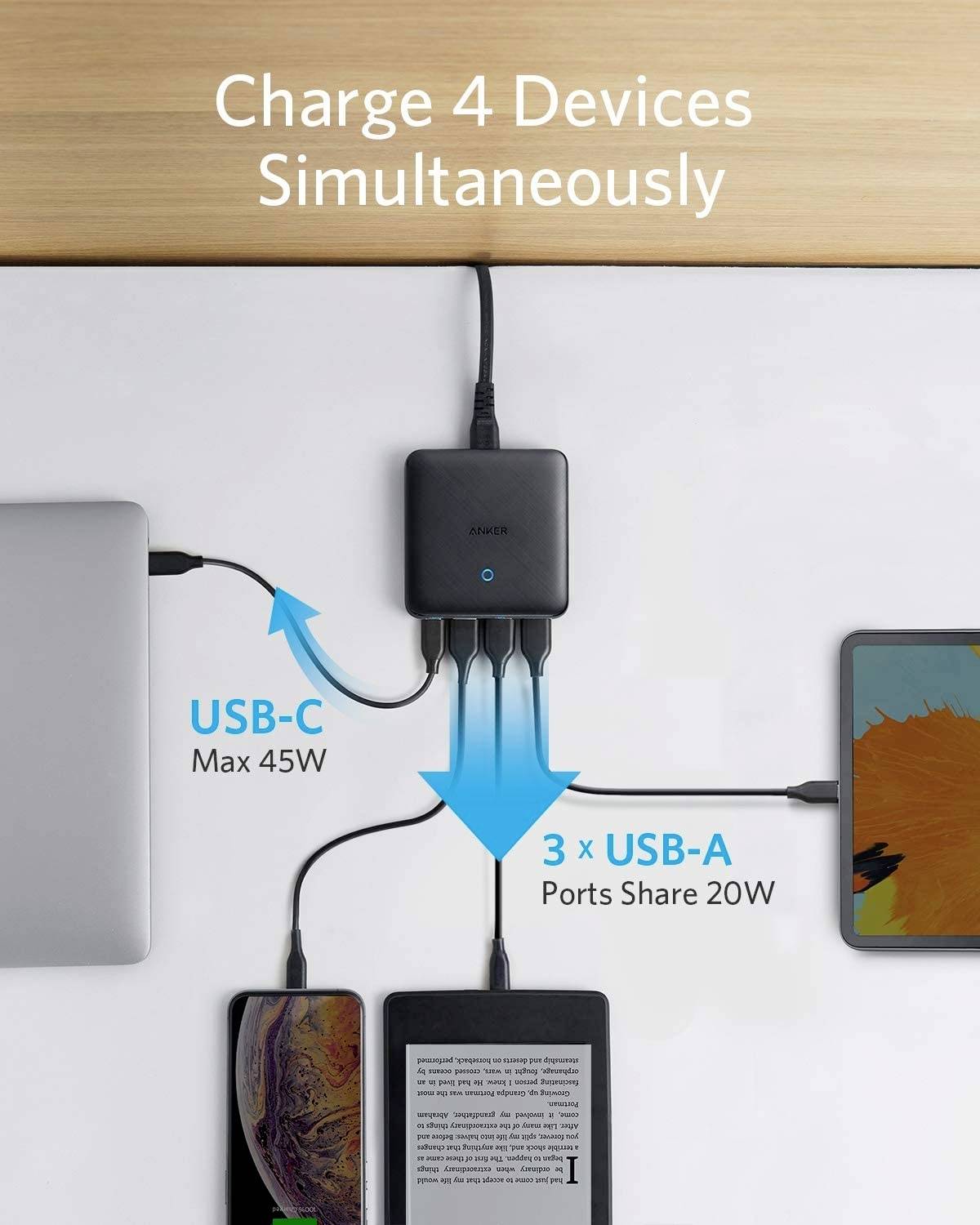 Anker PowerPort Atom III Slim USB stanica za punjenje 45 W USB, ženski konektor USB-C® crna utičnica-3