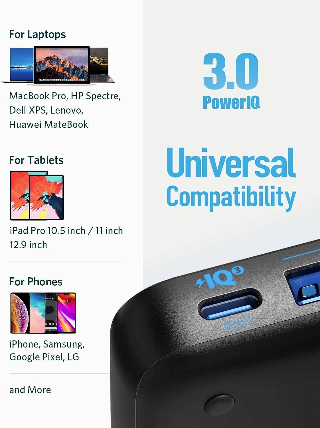Anker PowerPort Atom III Slim USB stanica za punjenje 45 W USB, ženski konektor USB-C® crna utičnica-5