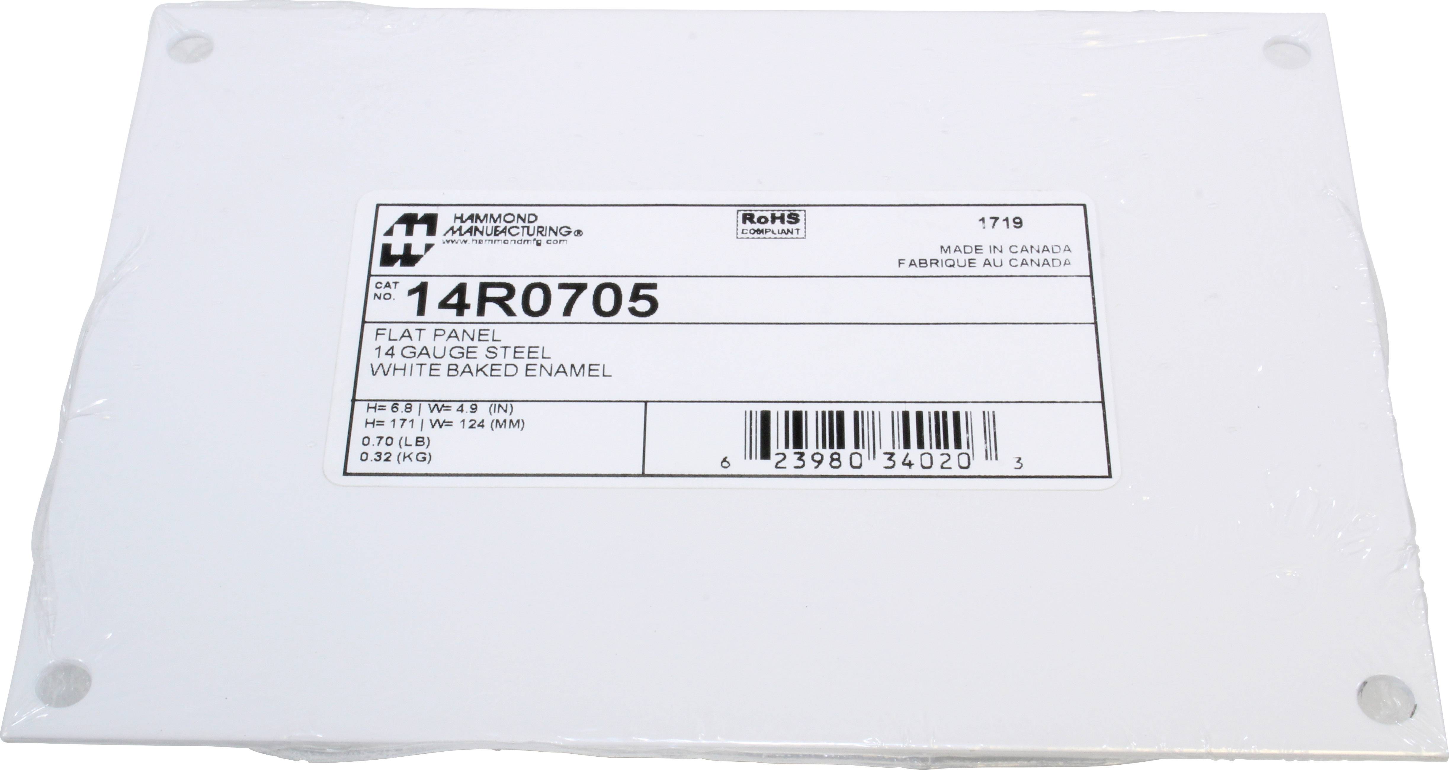 Hammond Electronics Montageplaat Staal Wit (l x b x h) 171 x 124 x 1.8 mm 1 stuk(s)