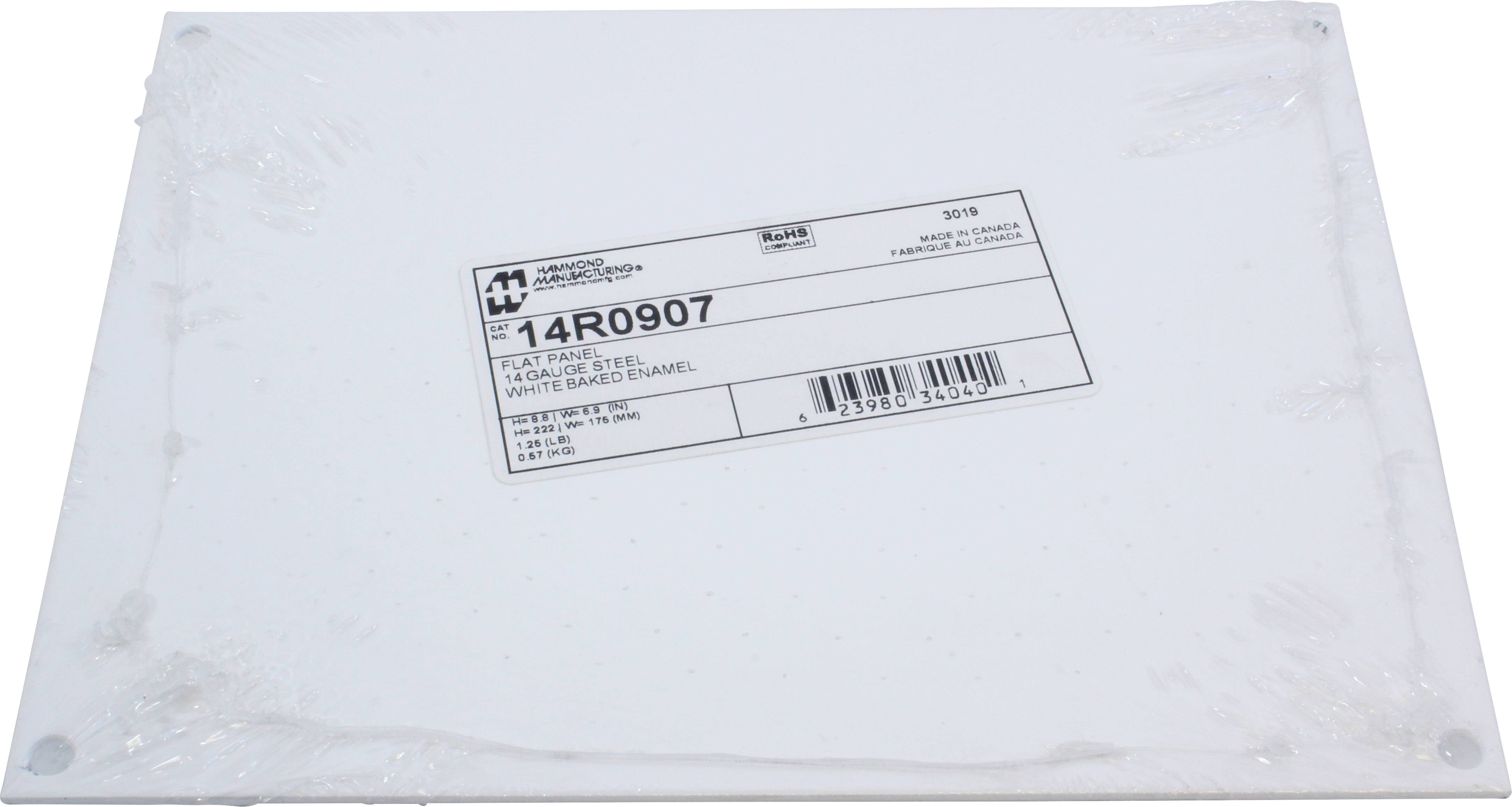 Hammond Electronics Montageplaat Staal Wit (l x b x h) 222 x 175 x 1.8 mm 1 stuk(s)