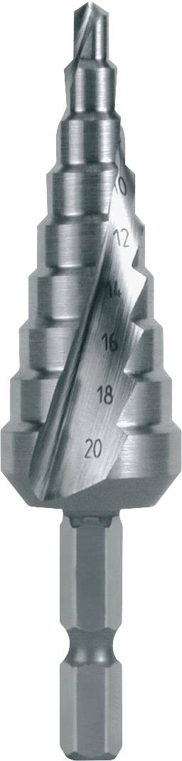 RUKO 101051H Getrapte boor 4 - 20 mm HSS Gezamenlijke lengte 81 mm Zeskant schacht 1 stuk(s)