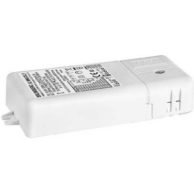 Pravokutni elektronički uređaj s nekoliko tehničkih specifikacija i simbola na vrhu, vjerojatno transformator.