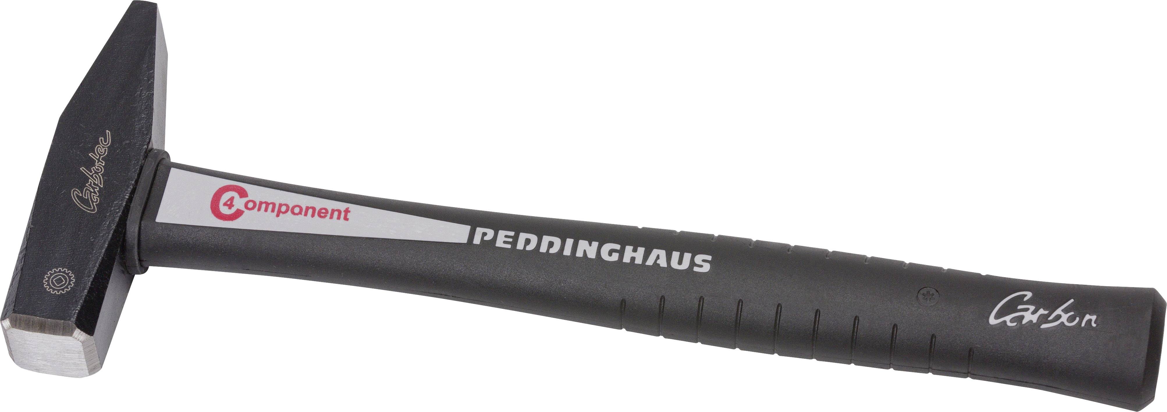 Crni čekić s natpisom 'PEDDINGHAUS Component' na ručki, pogodan za obrtničke radove.