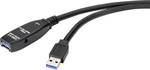 Renkforce USB kabel USB 3.2 gen. 1 (USB 3.0) USB-A utikač, USB-A utičnica 5.00 m crna RF-4598344