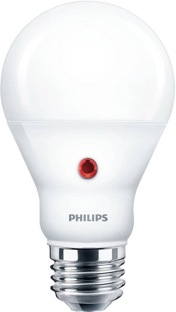 Philips LED 78269600 LED Energetska učinkovitost 2021 F (A - G)   7.5 W = 60 W toplo bijela (Ø x V) 6.2 cm x 11.4 cm uklj. senzor dnevnog svjetla 1 St.