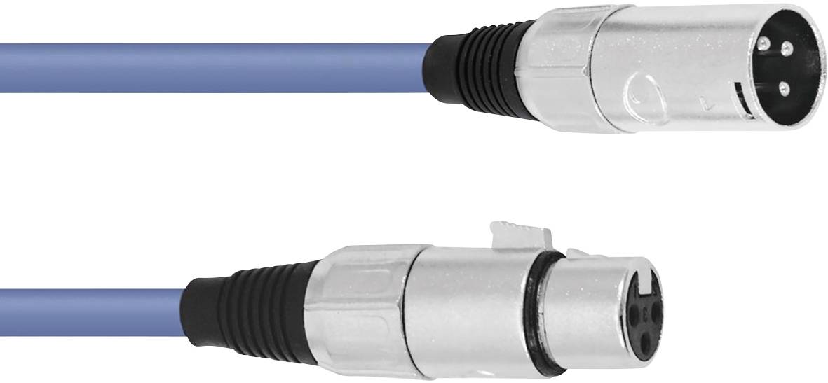 Omnitronic 3022010K XLR priključni kabel [1x XLR utikač 3-polni - 1x XLR utičnica 3-polna] 1.50 m plava boja