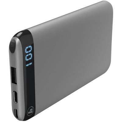 Hama LED6S powerbank (rezervna baterija) 6000 mAh Fast Charge LiPo USB a, USB-C® antracitna boja prikaz statusa