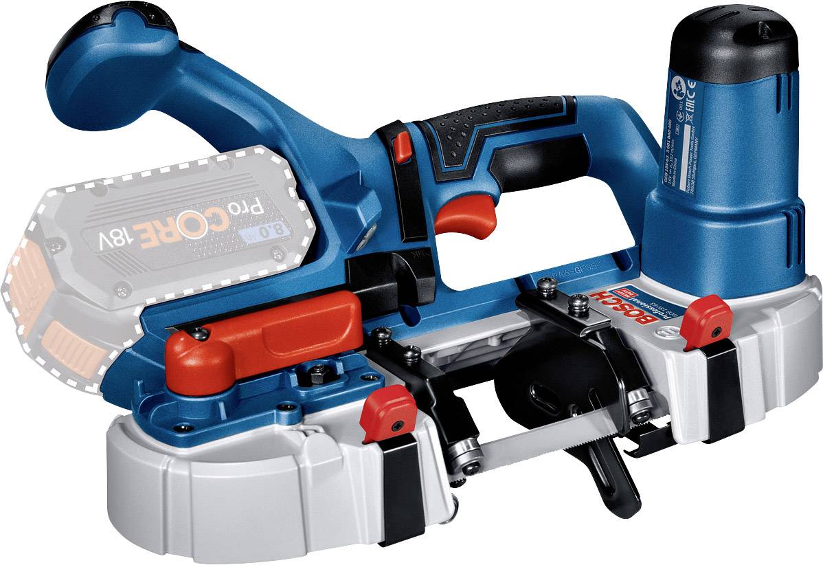 Bosch Professional Batteridriven bands&aring;g GCB 18V-63 Sk&auml;rdjup (max.) 63.5 mm 18 V S&aring;gblad, l&auml;ngd 733 mm