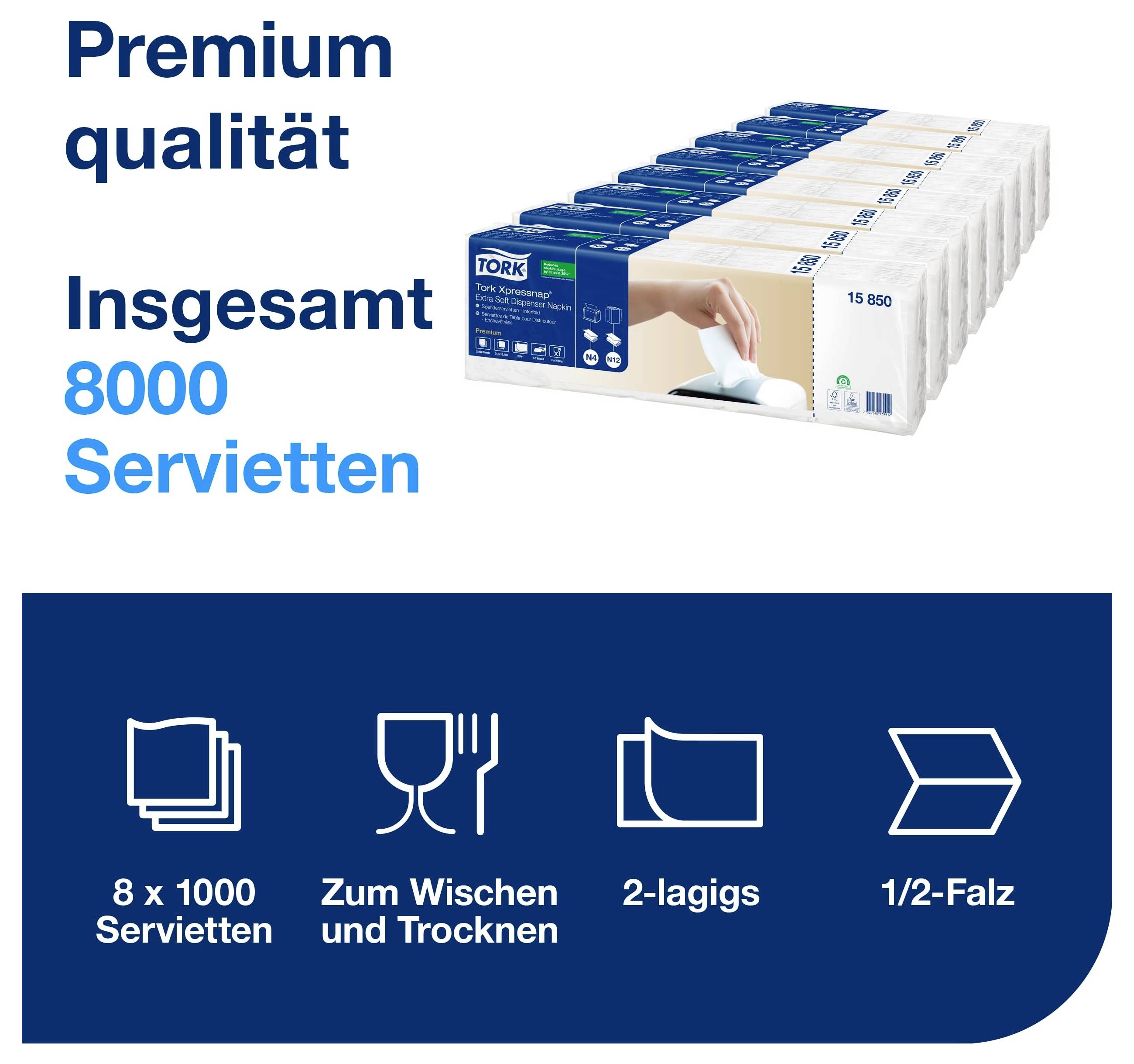 TORK Xpressnap® Pappersservett 15850 8 st — Bild 3 av 3