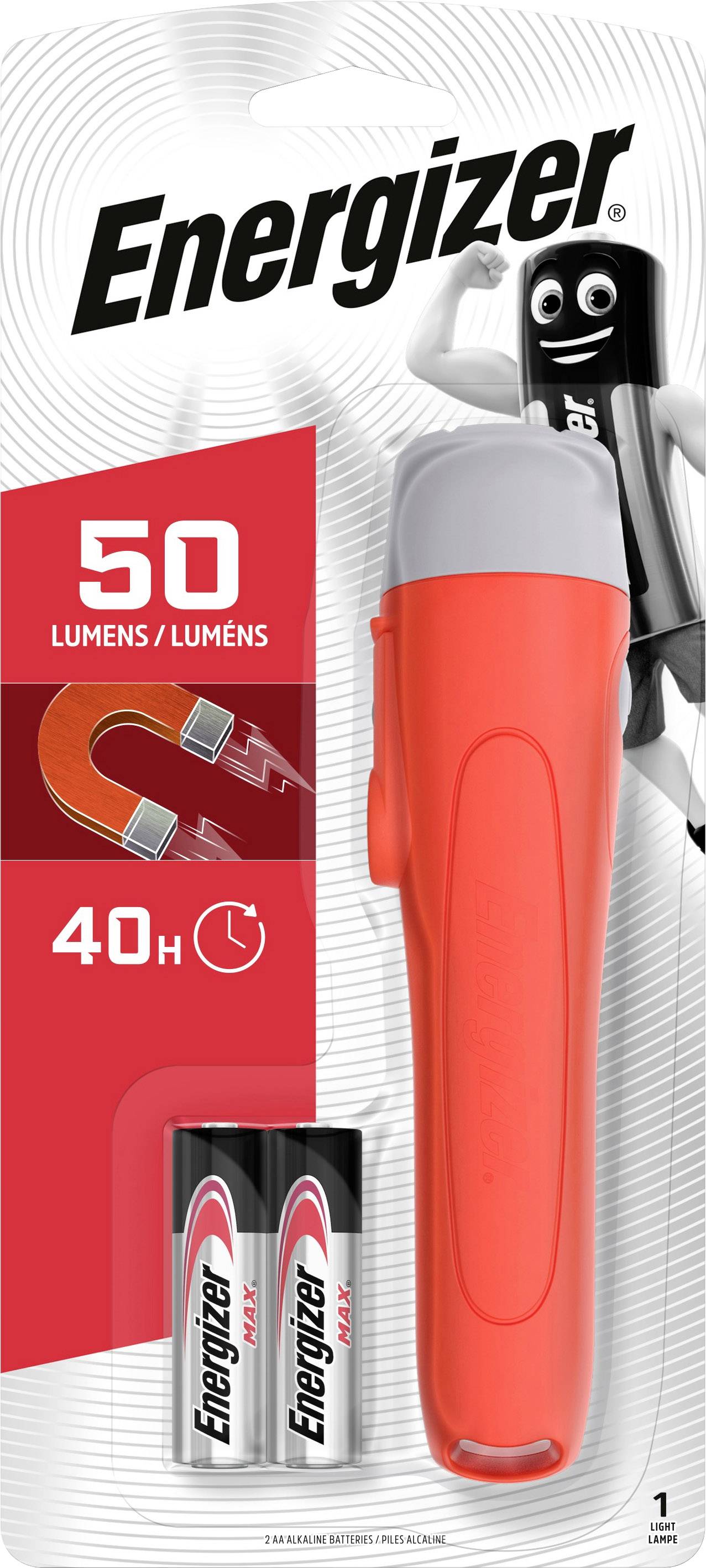Energizer Magnet E301309602 Zaklamp LED werkt op batterijen 50 lm 40 h 92 g