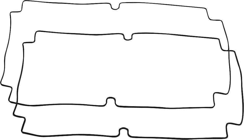 Hammond Electronics 1554XGASKET Pakking Silicone Zwart (l x b x h) 300 x 200 x 3 mm 1 set(s)