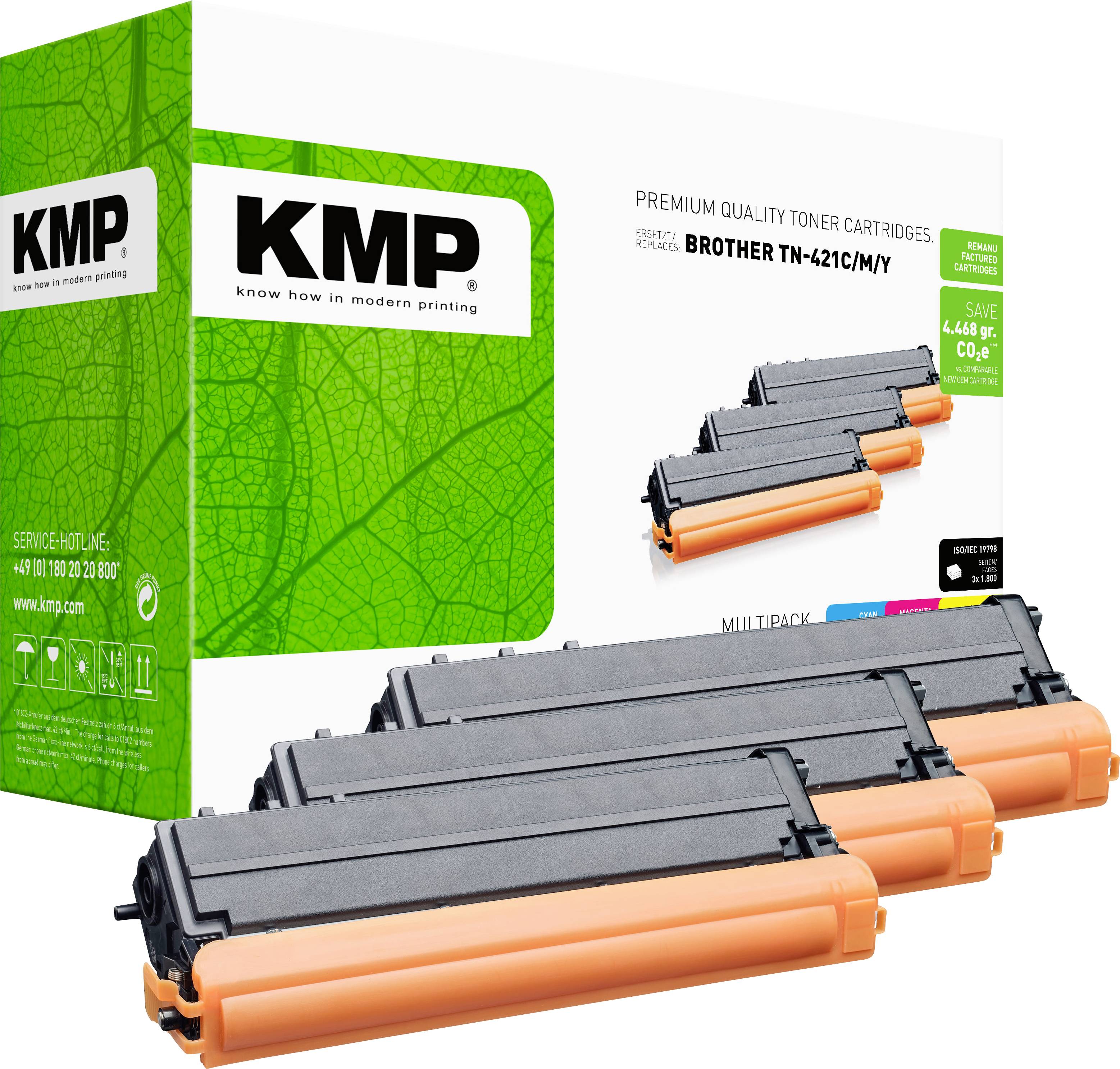 Kmp B t125x Cartouche De Toner 3 Pièce Compatible Cyan Jaune