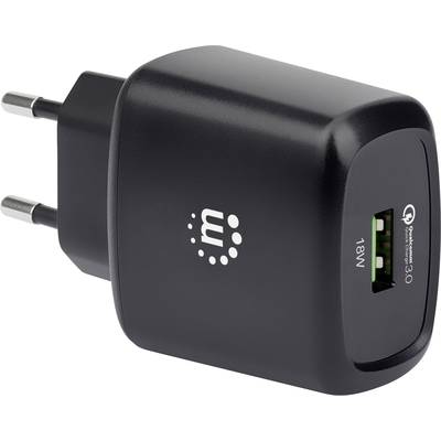 Manhattan 102384 USB punjač 18 W USB 3.2 gen. 1 utičnica A (USB 3.0) crna utičnica Qualcomm Quick Charge 3.0-0