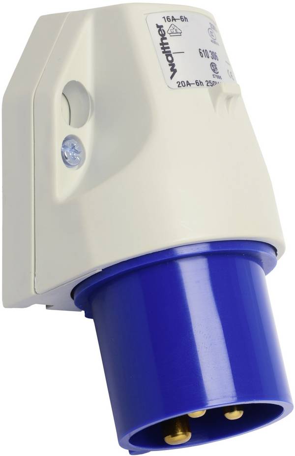 Walther Werke 610306 610306 CEE zidni utikač  16 A 3-polni 230 V 1 St.
