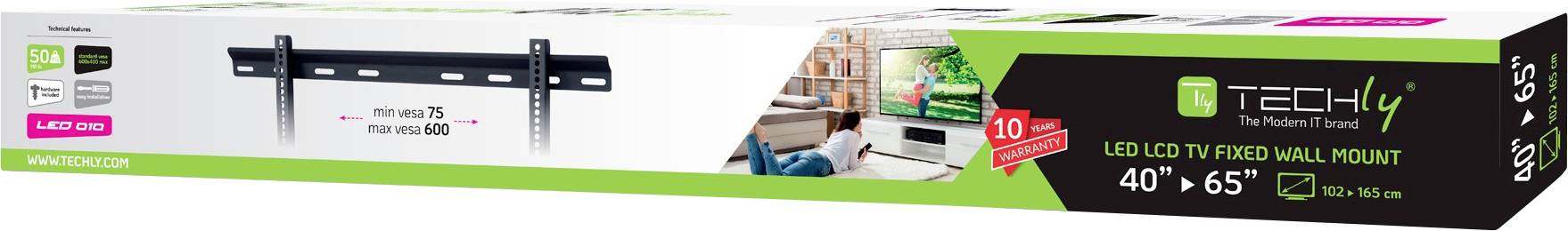 TECHly ICA-PLB-114L zidni držač za TV 101,6 cm (40") - 165,1 cm (65")-2