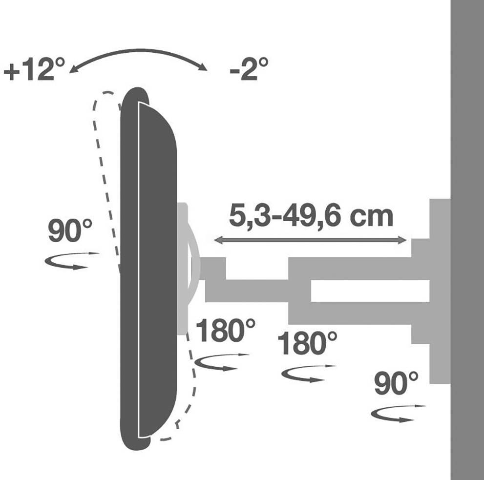 TECHly ICA-PLB-172L zidni držač za TV 101,6 cm (40") - 203,2 cm (80") mogučnost savijana, okretni promjenjiva udaljenost-9