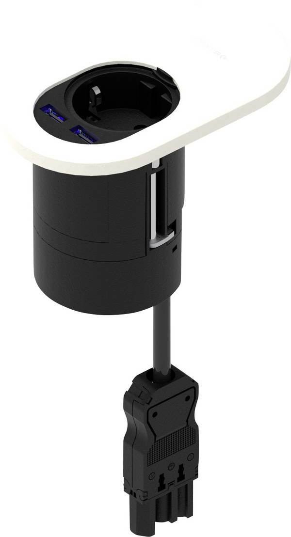 IB Connect 60203001/1 1 komad ugradbena utičnica  s USB izlazom za punjenje  bijela