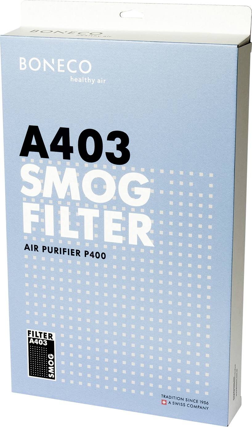 Pakiranje BONECO A403 Smog filtra, prikladno za pročistač zraka P400. Filterski sustav protiv čestica prašine i smoga.