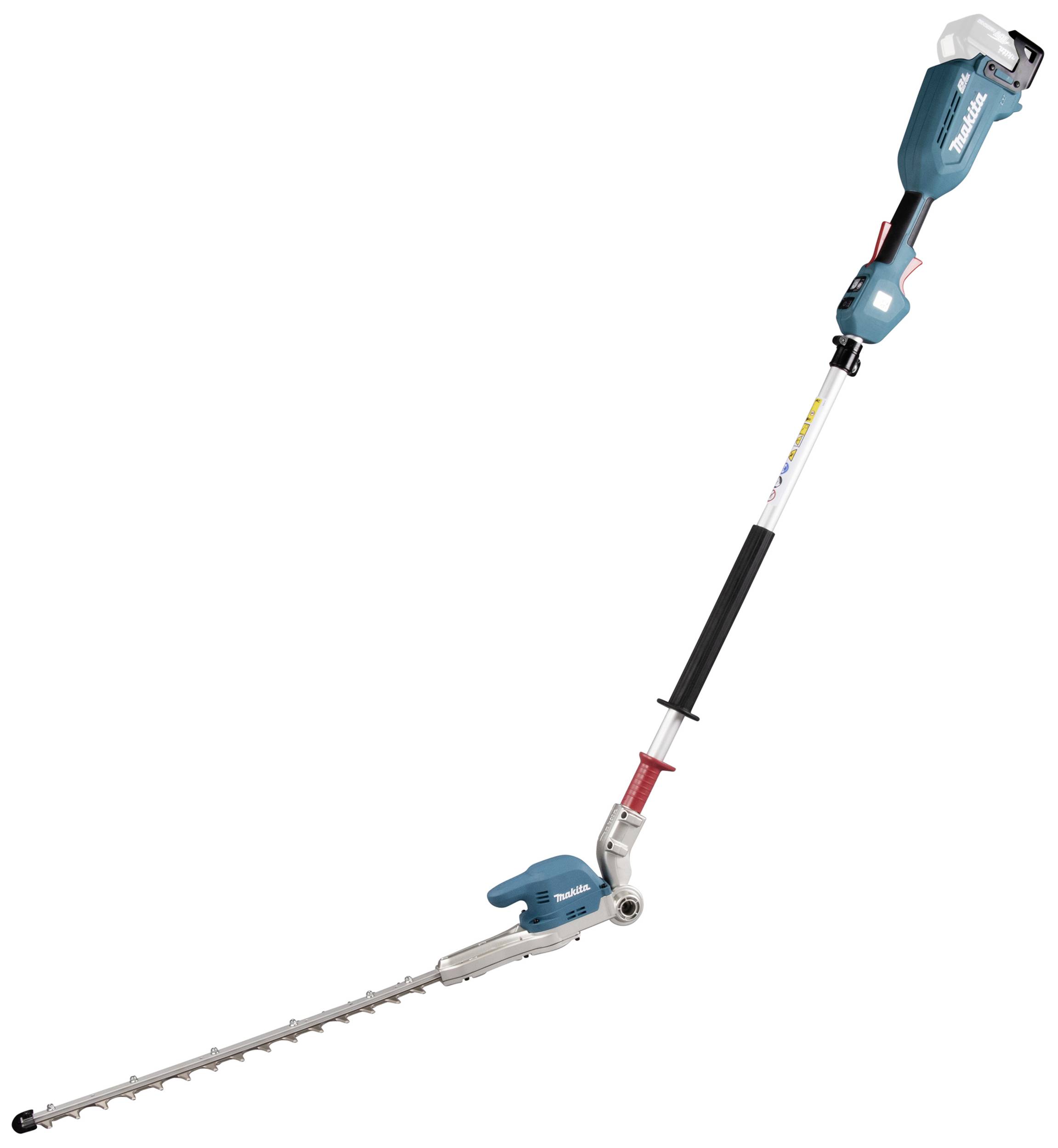 Teleskopska pila za visoke grane s dugačkom drškom i reznom glavom, idealna za rezanje grana na velikoj visini. Električni model u plavoj i sivoj boji.