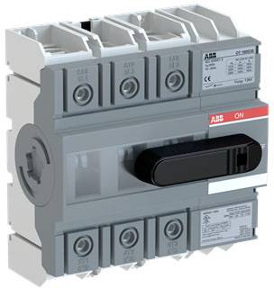 Sivi prekidač snage s crvenim tipkalom za uključivanje. Vidljive informacije proizvođača. Uređaj za električne instalacije.