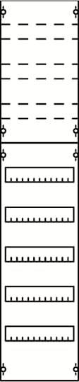 Striebel & John 2CPX037653R9999 1V4KA serieinbouwmodule serieafstand 125 mm, 8RE/BH4, 1FB Draagframemodule voor inbouwapparaatuur Aantal rijen 5 1 stuk(s)