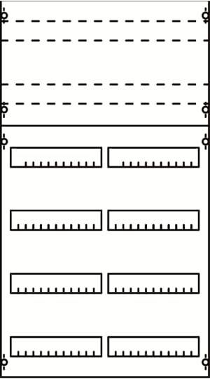 Striebel & John 2CPX077811R9999 2V2K-150 VERDEELDOOS 6RE / 2FB, BH2 Verdelingspaneel Aantal rijen 4 1 stuk(s)