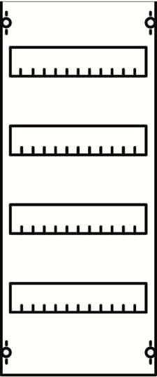 Striebel & John 2CPX037591R9999 1V0A serieinbouwmodule serieafstand 125 mm, 4RE/BH0, 1FB Draagframemodule voor inbouwapparaatuur Aantal rijen 4 1 stuk(s)