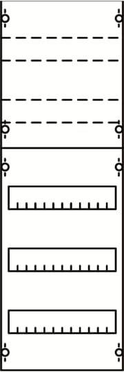 Striebel & John 2CPX037612R9999 1V1KA serieinbouwmodule serieafstand 125 mm, 5RE/BH1, 1FB Draagframemodule voor inbouwapparaatuur Aantal rijen 3 1 stuk(s)