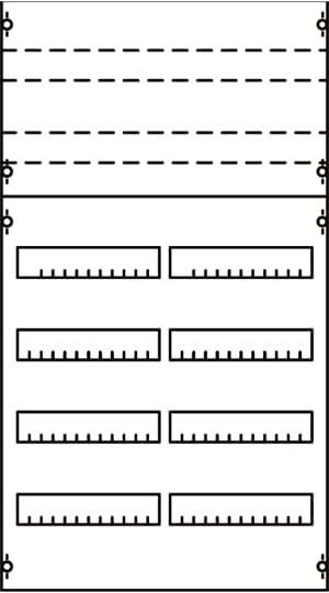 Striebel & John 2CPX037625R9999 2V2KA serieinbouwmodule serieafstand 125 mm, 6RE/BH2, 2FB Draagframemodule voor inbouwapparaatuur Aantal rijen 4 1 stuk(s)