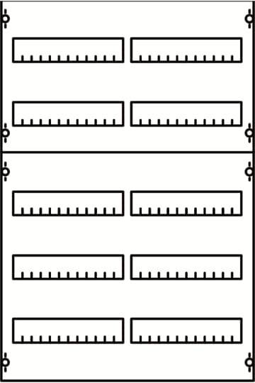 Striebel & John 2CPX037611R9999 2V1A serieinbouwmodule serieafstand 125 mm, 5RE/BH1, 2FB Draagframemodule voor inbouwapparaatuur Aantal rijen 5 1 stuk(s)