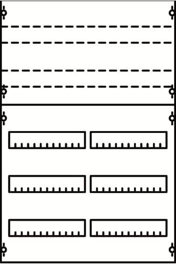 Striebel & John 2CPX037613R9999 2V1KA serieinbouwmodule serieafstand 125 mm, 5RE/BH1, 2FB Draagframemodule voor inbouwapparaatuur Aantal rijen 3 1 stuk(s)