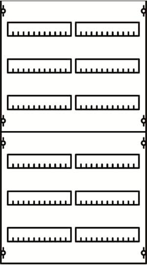 Striebel & John 2CPX037635R9999 2V23A serieinbouwmodule serieafstand 125 mm, 6RE/BH2, 2FB Draagframemodule voor inbouwapparaatuur Aantal rijen 6 1 stuk(s)