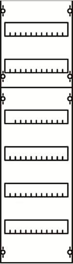 Striebel & John 2CPX037622R9999 1V2A serieinbouwmodule serieafstand 125 mm, 6RE/BH2, 1FB Draagframemodule voor inbouwapparaatuur Aantal rijen 6 1 stuk(s)