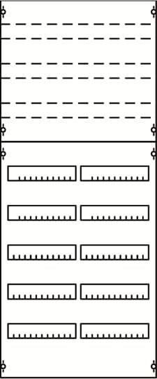 Striebel & John 2CPX037654R9999 2V4KA serieinbouwmodule serieafstand 125 mm, 8RE/BH4, 2FB Draagframemodule voor inbouwapparaatuur Aantal rijen 5 1 stuk(s)